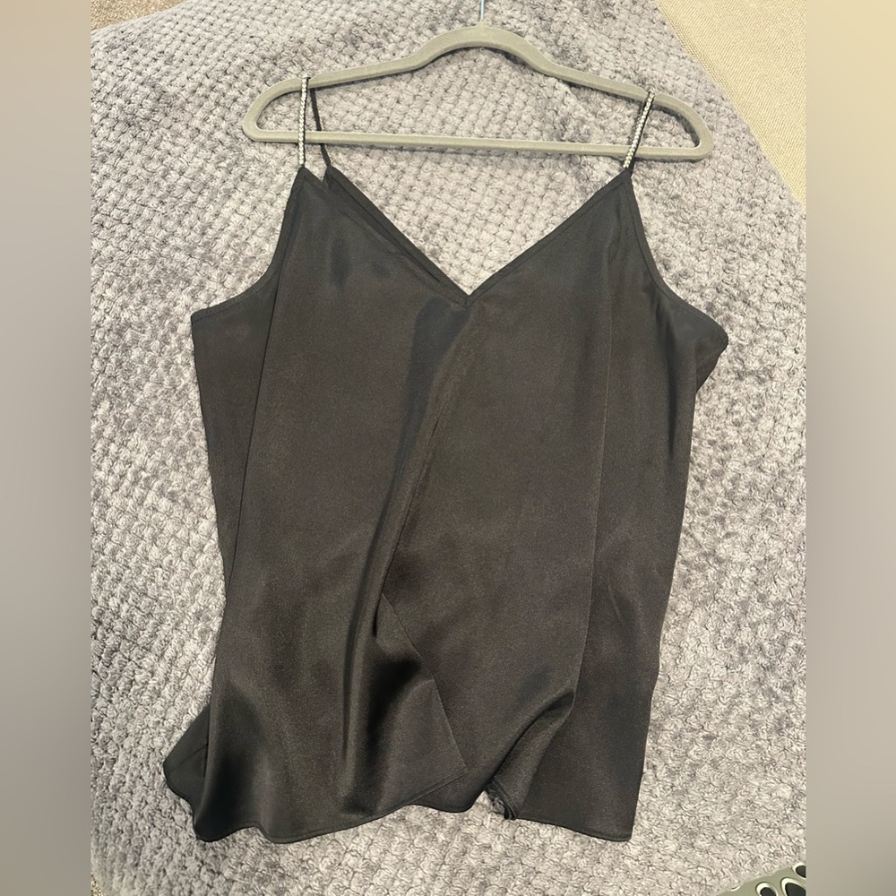 Express Black Asymmetrical Camisole Top